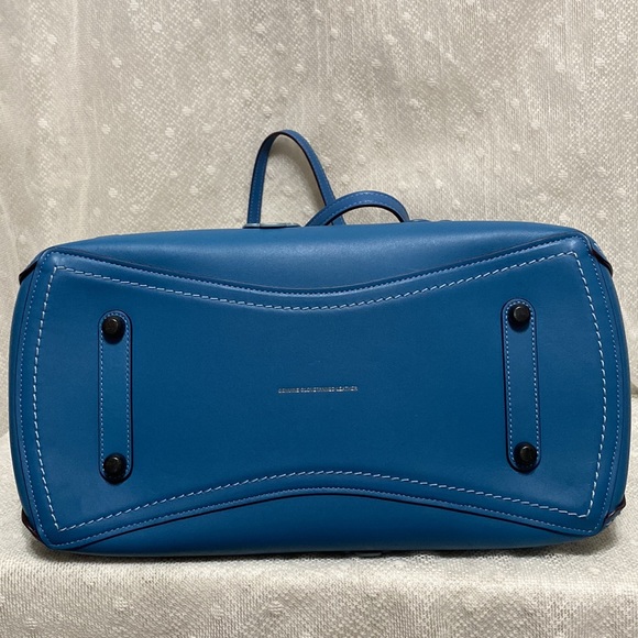 *SOLD*Coach Rogue Leather Tote With Linked Tea Rose In In River/black Copper - Picture 11 of 17